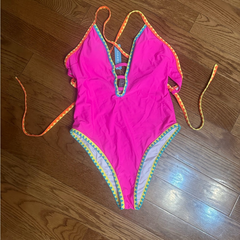 Popvil Plunging Neckline One Piece NWT